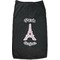 Paris Bonjour and Eiffel Tower Black Pet Shirt - M (Personalized)