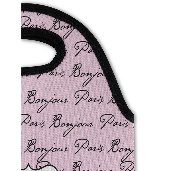 Paris Bonjour and Eiffel Tower Double Wine Tote - Detail 1 (new)