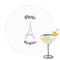 Paris Bonjour and Eiffel Tower Drink Topper - Large - Single with Drink