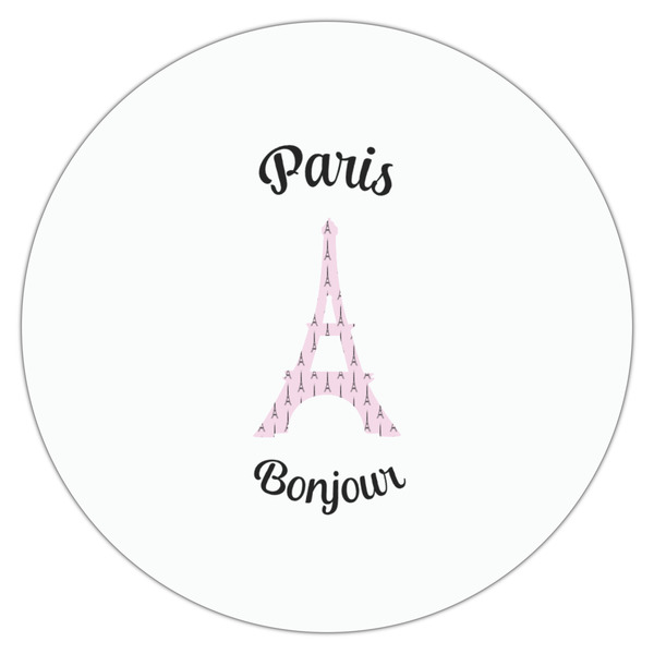 Paris Bonjour and Eiffel Tower Drink Topper - Large - Single