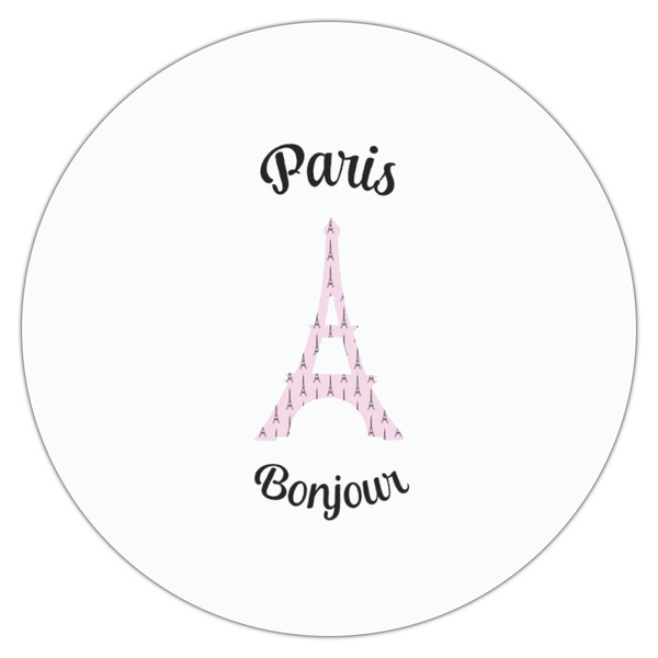 Paris Bonjour and Eiffel Tower Drink Topper - Medium - Single