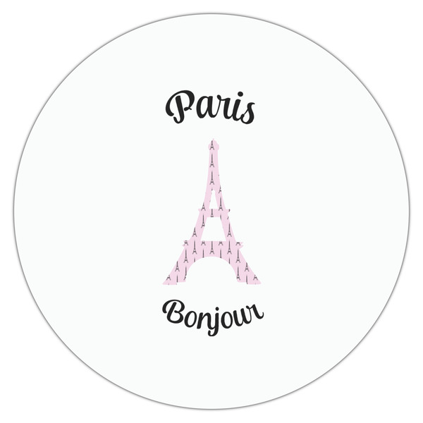 Paris Bonjour and Eiffel Tower Drink Topper - XLarge - Single