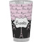 Paris Bonjour and Eiffel Tower Pint Glass - Full Color - Front View