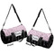 Paris Bonjour and Eiffel Tower Duffle bag large front and back sides