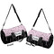 Paris Bonjour and Eiffel Tower Duffle bag small front and back sides