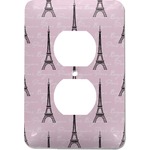 Paris Bonjour and Eiffel Tower Electric Outlet Plate