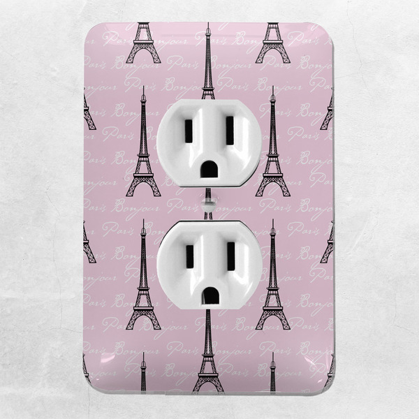 Paris Bonjour and Eiffel Tower Electric Outlet Plate - LIFESTYLE
