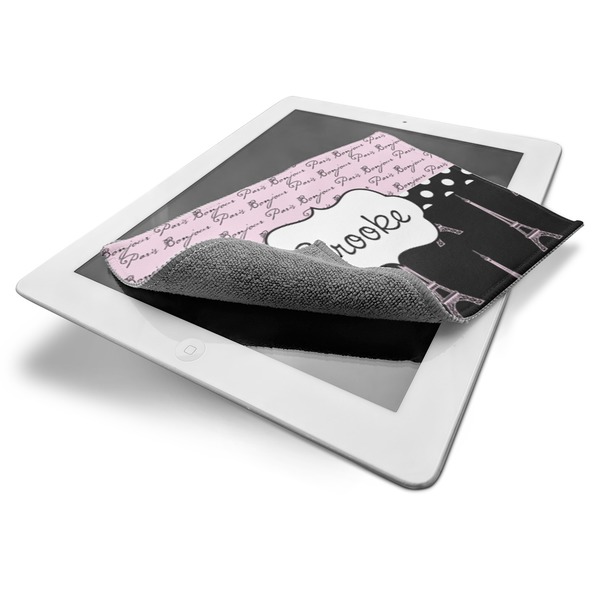 Paris Bonjour and Eiffel Tower Electronic Screen Wipe - iPad