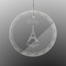 Paris Bonjour and Eiffel Tower Engraved Glass Ornament - Round (Front)