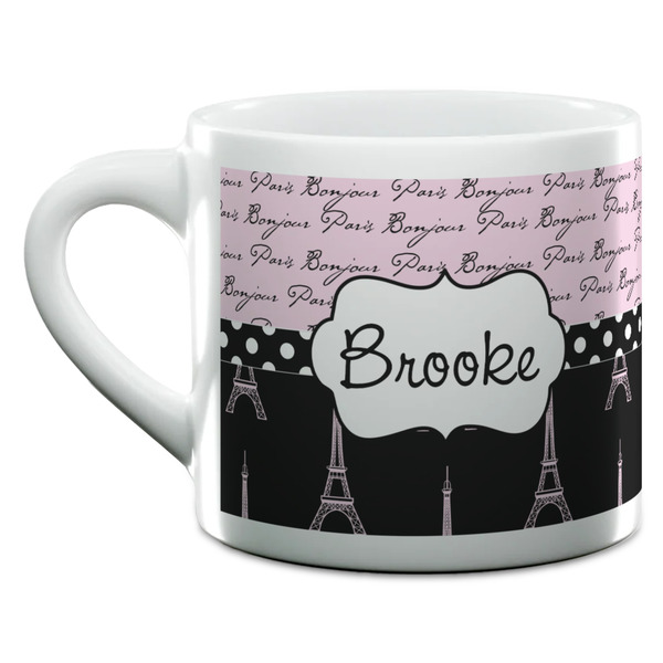 Paris Bonjour and Eiffel Tower Espresso Cup - 6oz (Double Shot) (MAIN)