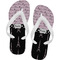 Paris Bonjour and Eiffel Tower Flip Flops - XSmall (Personalized)