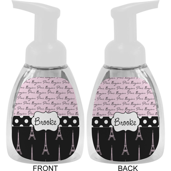 Paris Bonjour and Eiffel Tower Foam Soap Bottle Approval - White