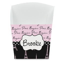 Paris Bonjour and Eiffel Tower French Fry Favor Boxes (Personalized)