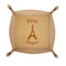 Paris Bonjour and Eiffel Tower Genuine Leather Dice Tray (Personalized)
