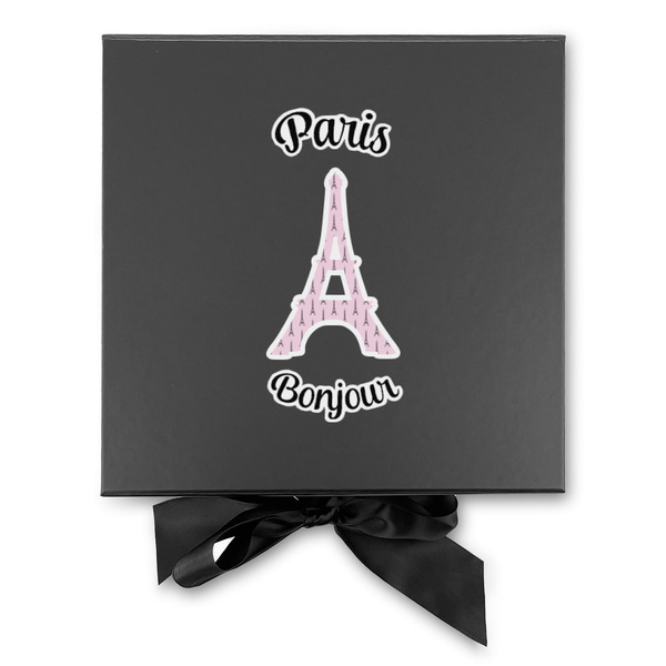 Paris Bonjour and Eiffel Tower Gift Boxes with Magnetic Lid - Black - Approval