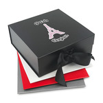 Paris Bonjour and Eiffel Tower Gift Box with Magnetic Lid (Personalized)