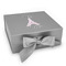 Paris Bonjour and Eiffel Tower Gift Boxes with Magnetic Lid - Silver - Front