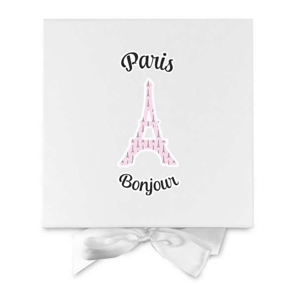 Paris Bonjour and Eiffel Tower Gift Boxes with Magnetic Lid - White - Approval