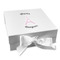 Paris Bonjour and Eiffel Tower Gift Boxes with Magnetic Lid - White - Front