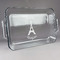 Paris Bonjour and Eiffel Tower Glass Baking Dish - FRONT (13x9)