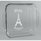 Paris Bonjour and Eiffel Tower Glass Cake Dish - 8in x 8in (Personalized)