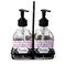 Paris Bonjour and Eiffel Tower Glass Soap & Lotion Bottle Set (Personalized)