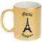 Paris Bonjour and Eiffel Tower Gold Mug - Main