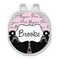 Paris Bonjour and Eiffel Tower Golf Ball Marker - Hat Clip - Silver