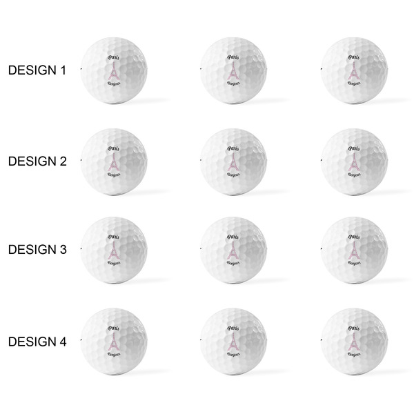 Paris Bonjour and Eiffel Tower Golf Balls - Titleist - Set of 12 - APPROVAL