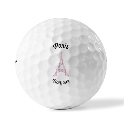 Paris Bonjour and Eiffel Tower Golf Balls (Personalized)