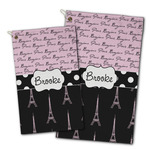 Paris Bonjour and Eiffel Tower Golf Towel - Full Print w/ Name or Text