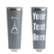 Paris Bonjour and Eiffel Tower Grey RTIC Everyday Tumbler - 28 oz. - Front and Back