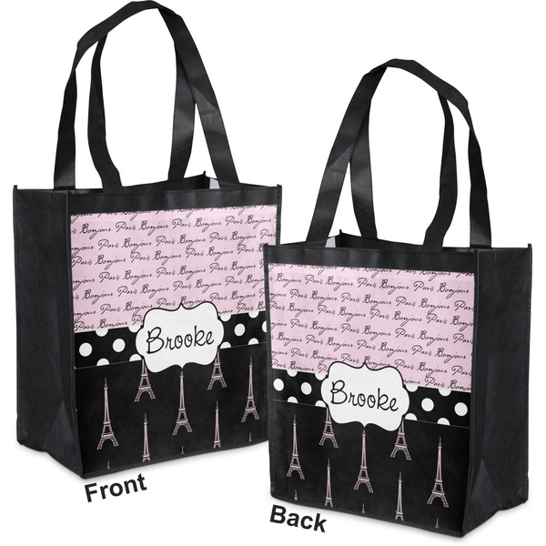 Paris Bonjour and Eiffel Tower Grocery Bag - Apvl