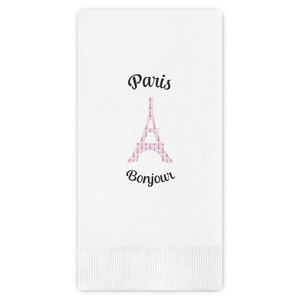 Custom Paris Bonjour and Eiffel Tower Guest Paper Towels - Full Color (Personalized)