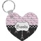 Paris Bonjour and Eiffel Tower Heart Keychain (Personalized)