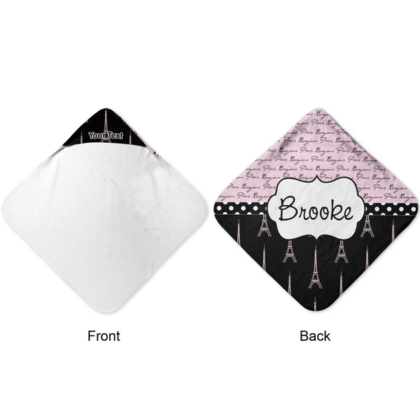 Paris Bonjour and Eiffel Tower Hooded Baby Towel- Approval