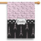 Paris Bonjour and Eiffel Tower 28" House Flag - Single Sided (Personalized)