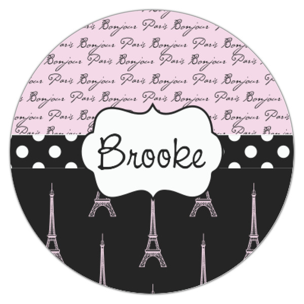 Paris Bonjour and Eiffel Tower Icing Circle - XSmall - Single