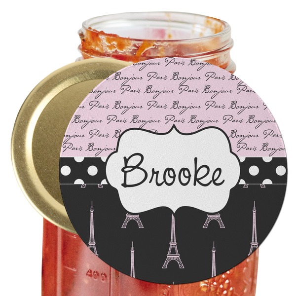 Custom Paris Bonjour and Eiffel Tower Jar Opener (Personalized)