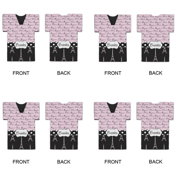 Paris Bonjour and Eiffel Tower Jersey Bottle Cooler - Set of 4 - APPROVAL