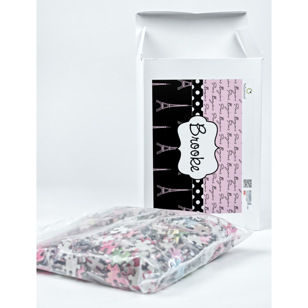 Paris Bonjour and Eiffel Tower Jigsaw Puzzle 1014 Piece - Box