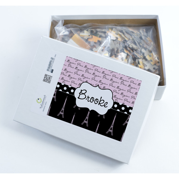 Paris Bonjour and Eiffel Tower Jigsaw Puzzle 252 Piece - Box