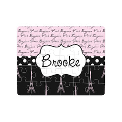 Paris Bonjour and Eiffel Tower 30 pc Jigsaw Puzzle (Personalized)