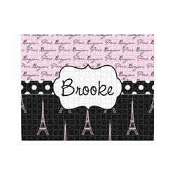 Paris Bonjour and Eiffel Tower 500 pc Jigsaw Puzzle (Personalized)