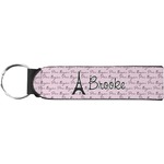 Paris Bonjour and Eiffel Tower Neoprene Keychain Fob (Personalized)