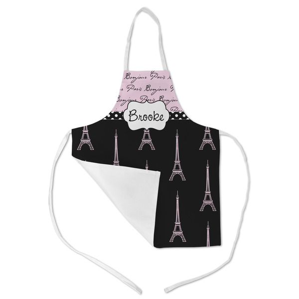 Paris Bonjour and Eiffel Tower Kid's Aprons - Medium - Main (med/lrg)