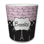 Paris Bonjour and Eiffel Tower Plastic Tumbler 6oz (Personalized)
