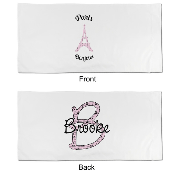 Paris Bonjour and Eiffel Tower King Pillow Case - APPROVAL (partial print)