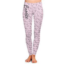 Paris Bonjour and Eiffel Tower Ladies Leggings - Extra Small (Personalized)