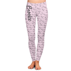 Paris Bonjour and Eiffel Tower Ladies Leggings - 2X-Large (Personalized)